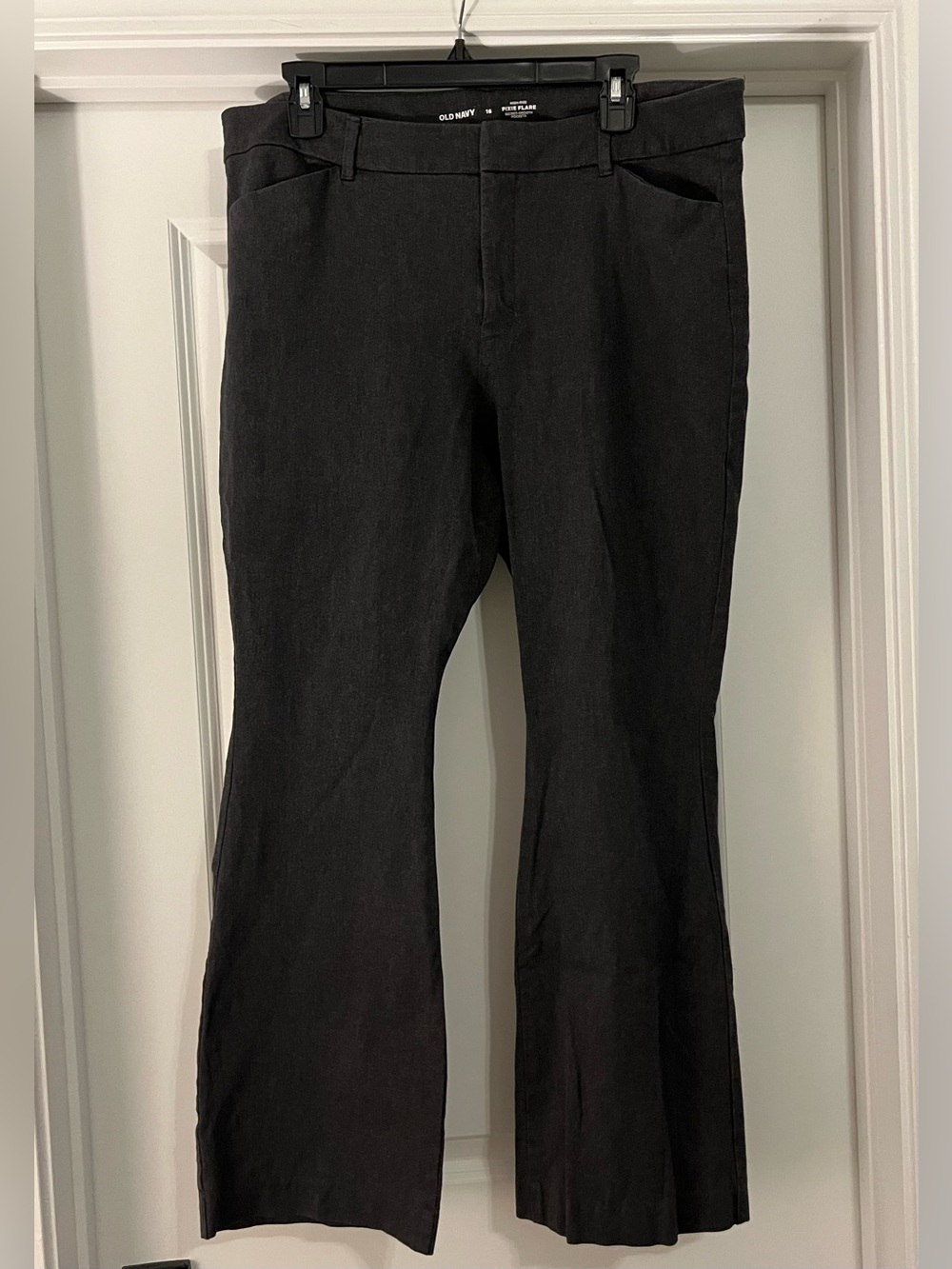 Old Navy high rise pixie flare pants size 16 grey